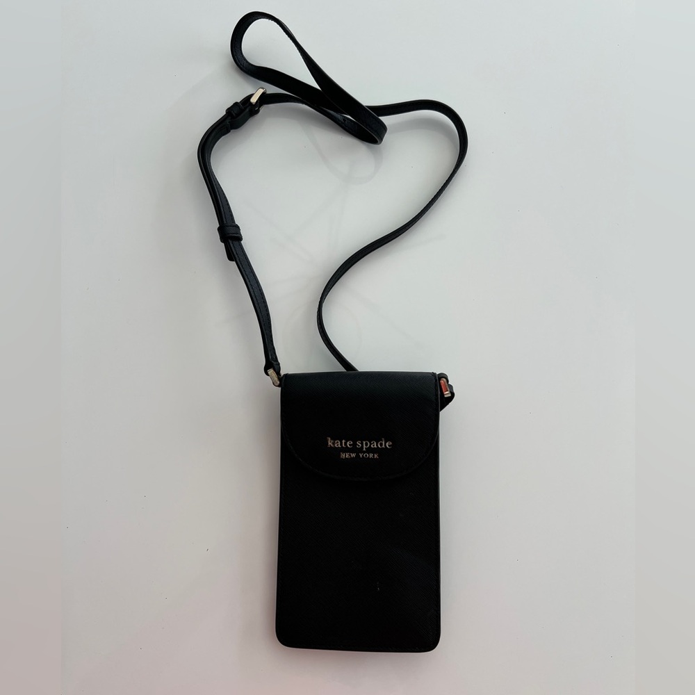 Kate Spade North South Flap Phone Crossbody Black